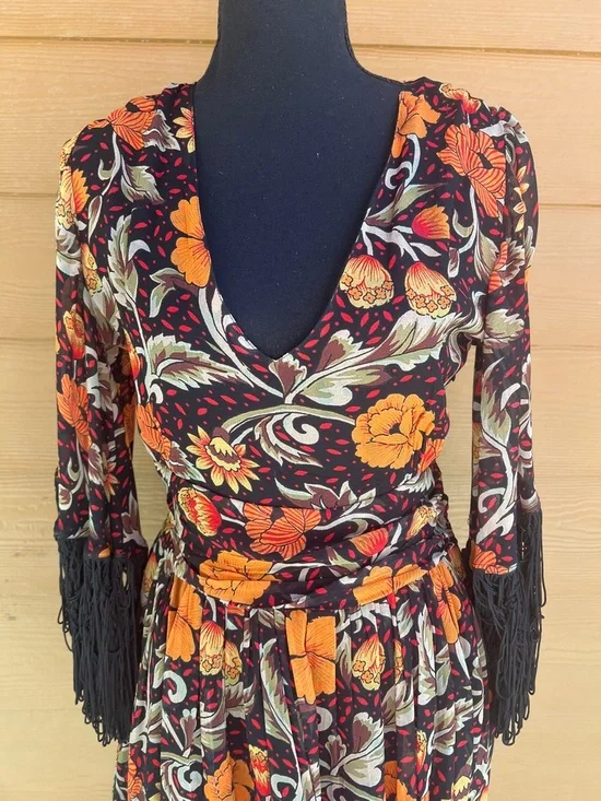 VERB Floral Fringe Mini Dress - Picture 9 of 11